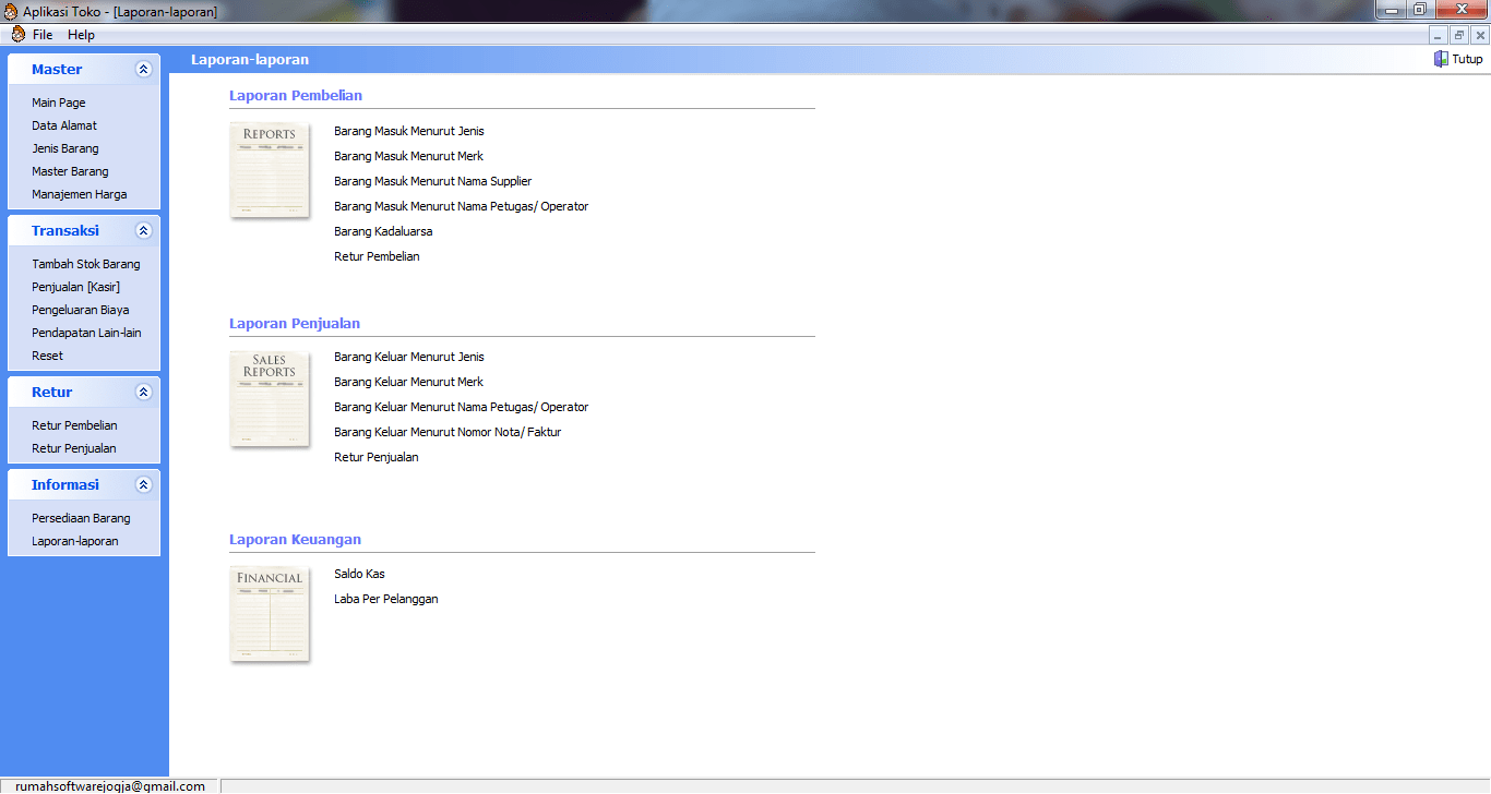 Aplikasi Inventory, cocok buat toko Anda.