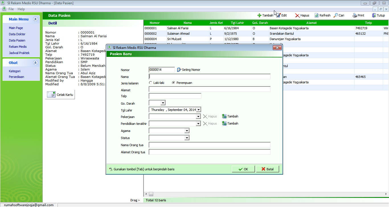 SI Rekam Medis RSU Dharma